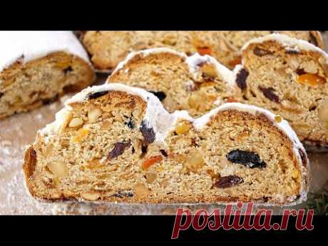 Рождественский штоллен | Stollen 🎄 Christstollen - Традиционная немецкая выпечка ⭐️ Дрезденский кекс