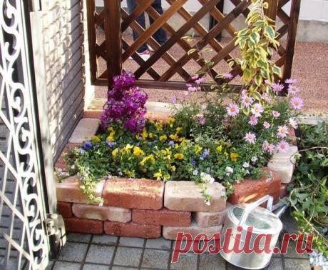 Клумбы из кирпича - КРАСИВОЕ РЕШЕНИЕ.