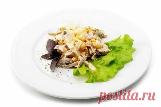 Салат из курицы с ананасами и кукурузой рецепт – салаты