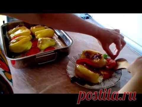 Перец фаршированный творогом,  Peppers stuffed with cheese