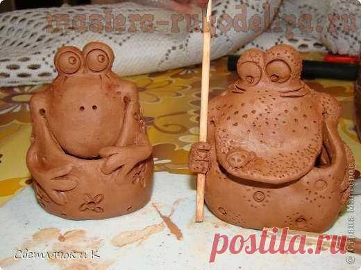 Мастера рукоделия - рукоделие для дома. Бесплатные мастер-классы, фото и видео уроки - Мастер-класс по лепке из самоотвердевающей глины: Жабик КВАся