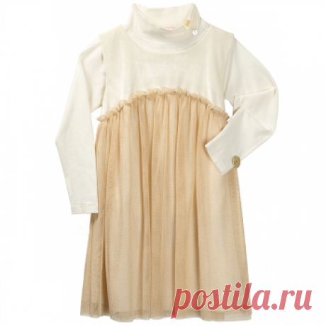 Д870 Сарафан с люрексом для девочки, слоновая кость