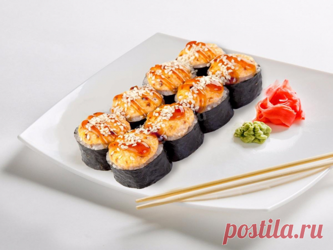 Запеченные роллы с копченой курицей рецепт с фото - 1000.menu