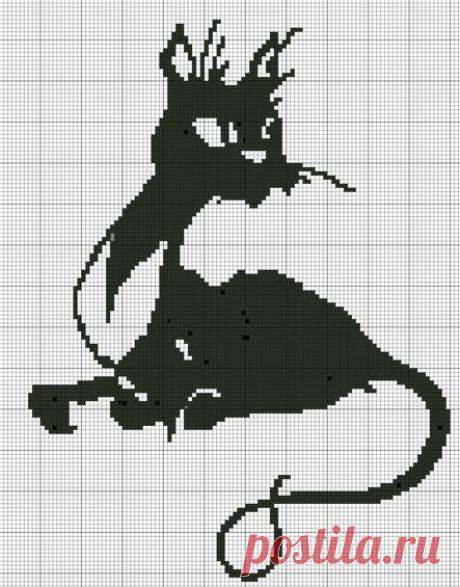Узор «Кошки» для вязания и вышивки