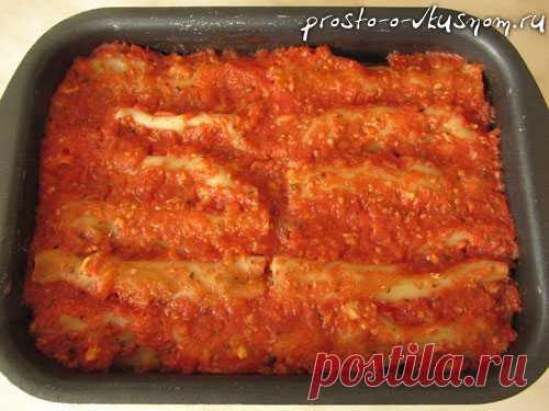 Элегантные макароны с фаршем или канеллони с мясной начинкой