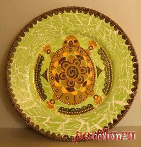 Декоративная тарелка с кракелюром. Мастер-класс