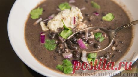 Рецепт: Постный суп с черной фасолью и тофу на RussianFood.com