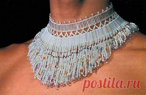 Шикарные колье из бисера / Колье, бусы, ожерелья / Biserok.org