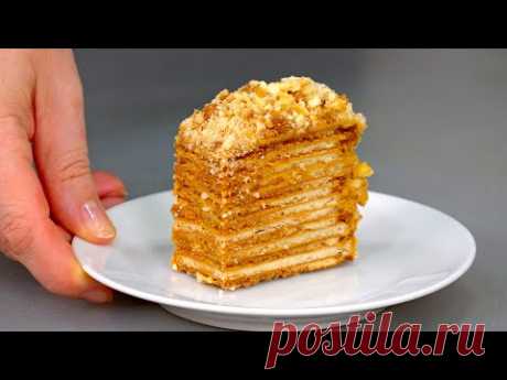 Торт МАМУЛИН - вкуснее НАПОЛЕОНА! Без духовки и сковороды, без готовых коржей и печенья!