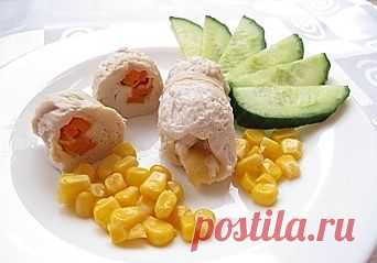 Куриные рулетики с морковкой и сыром в пароварке - Готовим из мяса - Рецепты - Дети@Mail.Ru