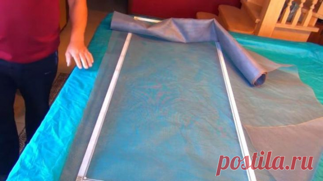 Как самостоятельно заменить полотно москитной сетки