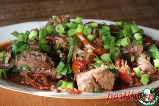 Мясо, тушенное в вине с овощами Кулинарный рецепт