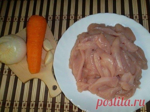 Вкусный гуляш из куриного филе