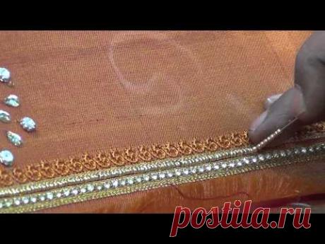 indian bead embroidery - YouTube