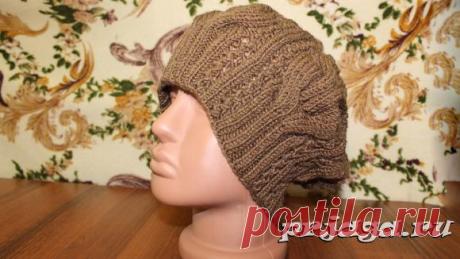 Берет «Starr» спицами, видео
