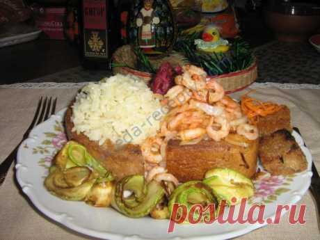 Креветки с рисом в подкове счастья