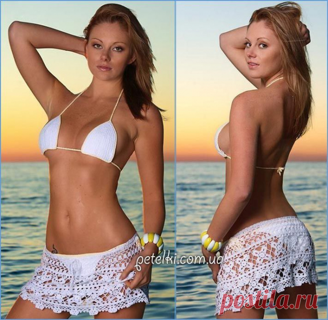 Схемы вязаных юбок, шорт, брюк крючком и спицами » Страница 6