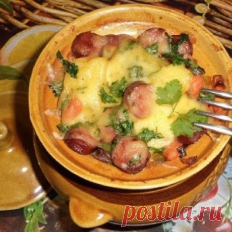Картошка с охотничьими колбасками