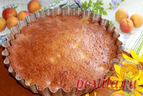 Заливной пирог с абрикосами, рецепт простой и вкусный, с фото Заливной пирог со свежими абрикосами - пышный, с яркими островками фруктов внутри. Ароматы ванилина и абрикосов соберут всех на кухне для душевного чаепития