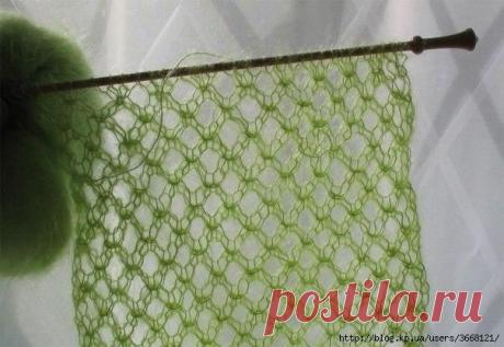 КАК СВЯЗАТЬ АЖУРНУЮ СЕТОЧКУ. Очень легкий узор.