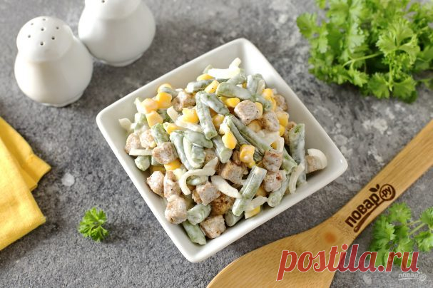 Салат из стручковой фасоли и кукурузы - пошаговый рецепт с фото на Повар.ру