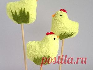 Делаем цыпляток для украшения пасхальных куличей - Ярмарка Мастеров - ручная работа, handmade