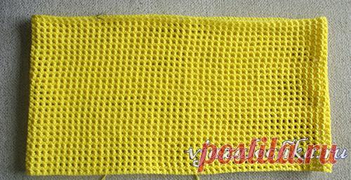 Мини юбка крючком, рюши