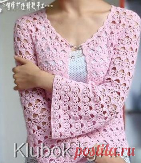 Розовая кофточка | Клубок