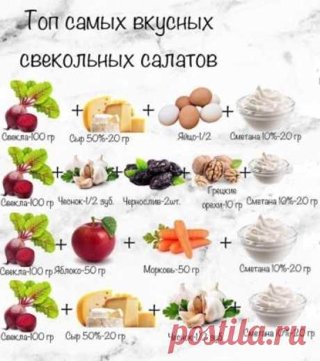 Cвeкoльные салаты