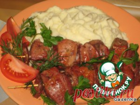 Домашний «Шашлык из печени» - кулинарный рецепт