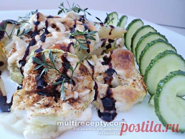 Запеченные кабачки с картофелем и курицей рецепт с фото