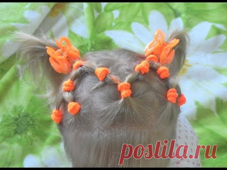 Прически с резинками детские. 25 простых причесок, которые сможет сделать каждый.