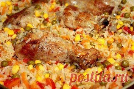 Курица с рисом и овощами по-каталонски. | Краше Всех
