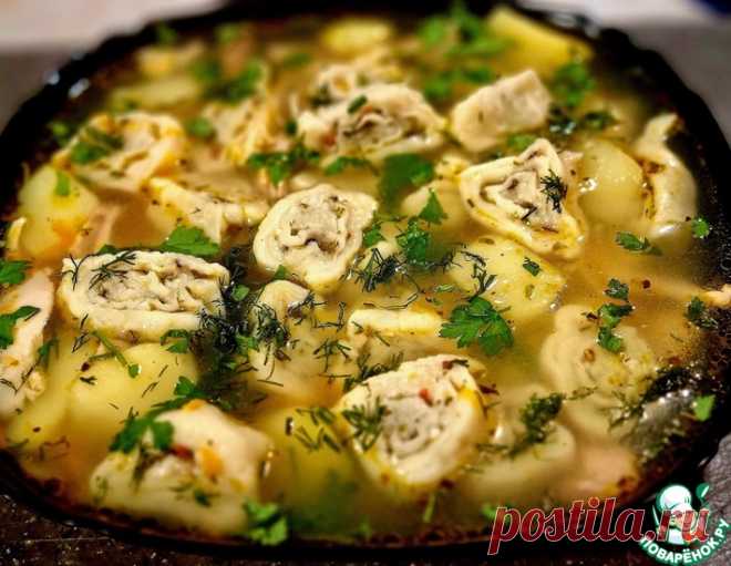Суп с чесночными галушками – кулинарный рецепт