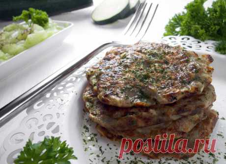 Оладьи из печени с кабачком