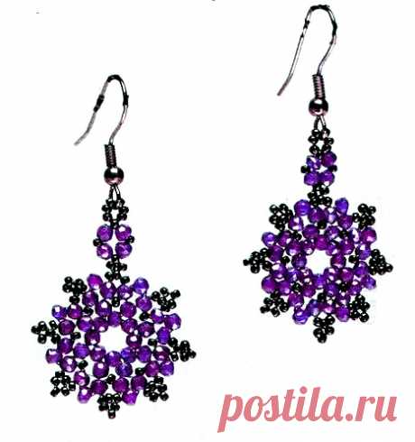 Free pattern for beautiful beaded earrings Daisy | Beads Magic