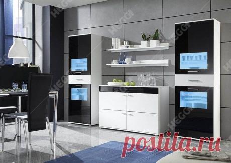 Стенка Зара 7 мдф глянец белый (артикул: 84796) – купить в Москве за 27990 руб в интернет-магазине Heggi