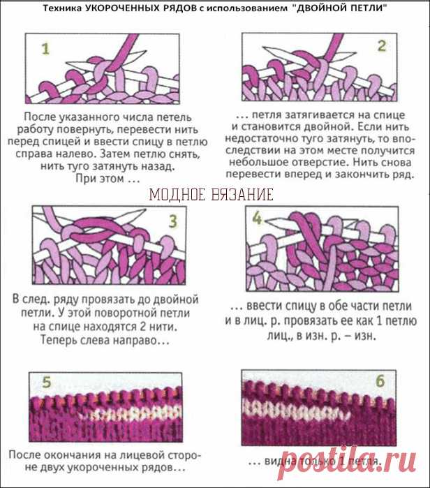 How to knit in shorter rows - Modnoe Vyazanie ru.com