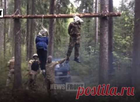 Шокирующее видео. Украинские силовики повесили ополченца и его беременную жену | ТехРосИнфо