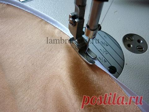 Как пришить косую бейку