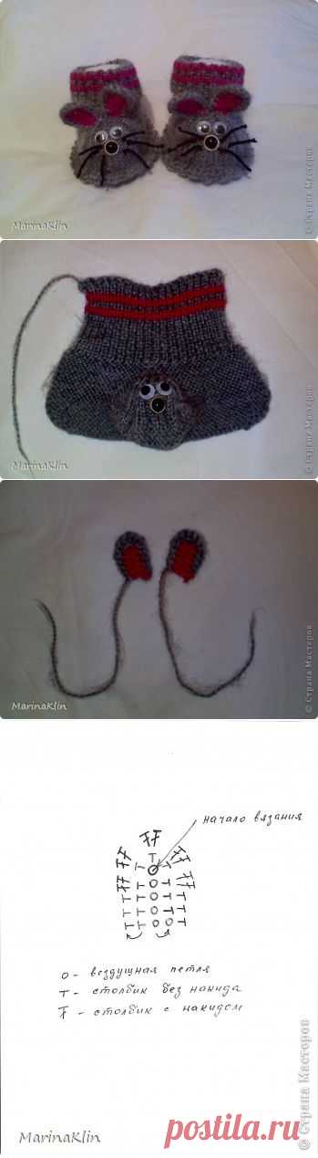 МК пинетки "Мышки" | Страна Мастеров