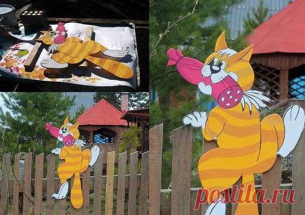 Поделки из фанеры для дачного участка.