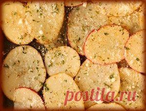 Рецепт приготовления картофеля запеченного в духовке с зеленью