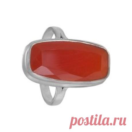 2.390 р -Кольцо с сердоликом, родий из серебра 925 пробы Кольцо с сердоликом, родий из серебра 925 пробы купить в интернет-магазине стильных серебряных украшений Серена-Сильвер.