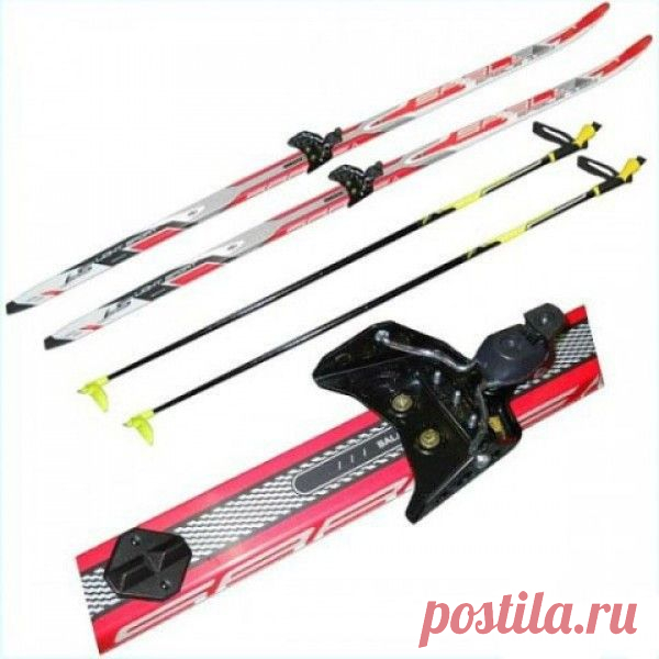 Лыжный комплект Sable (лыжи+палки+крепл.75 мм) рост 150 за 1430 рублей!