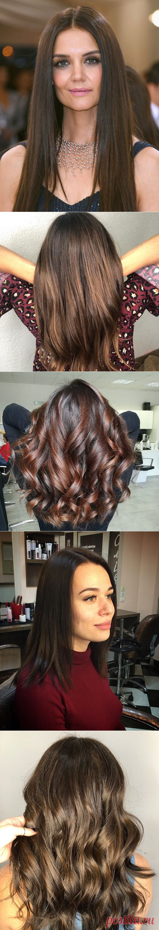 Коричневые цвет волос: темный, светлый, пепельный (фото)