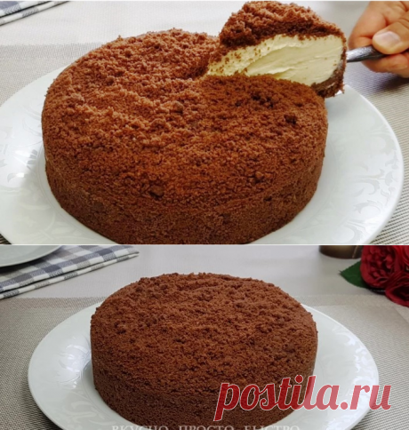 Сметанник без выпечки. Нежный, легкий и безумно вкусный