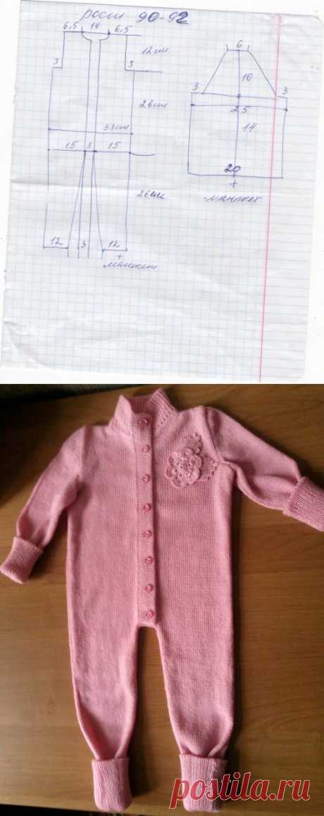 Комбинезон вязаный детский