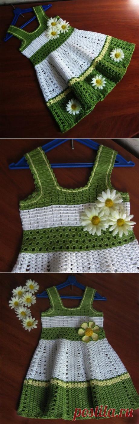 Ромашковый сарафанчик для девочки