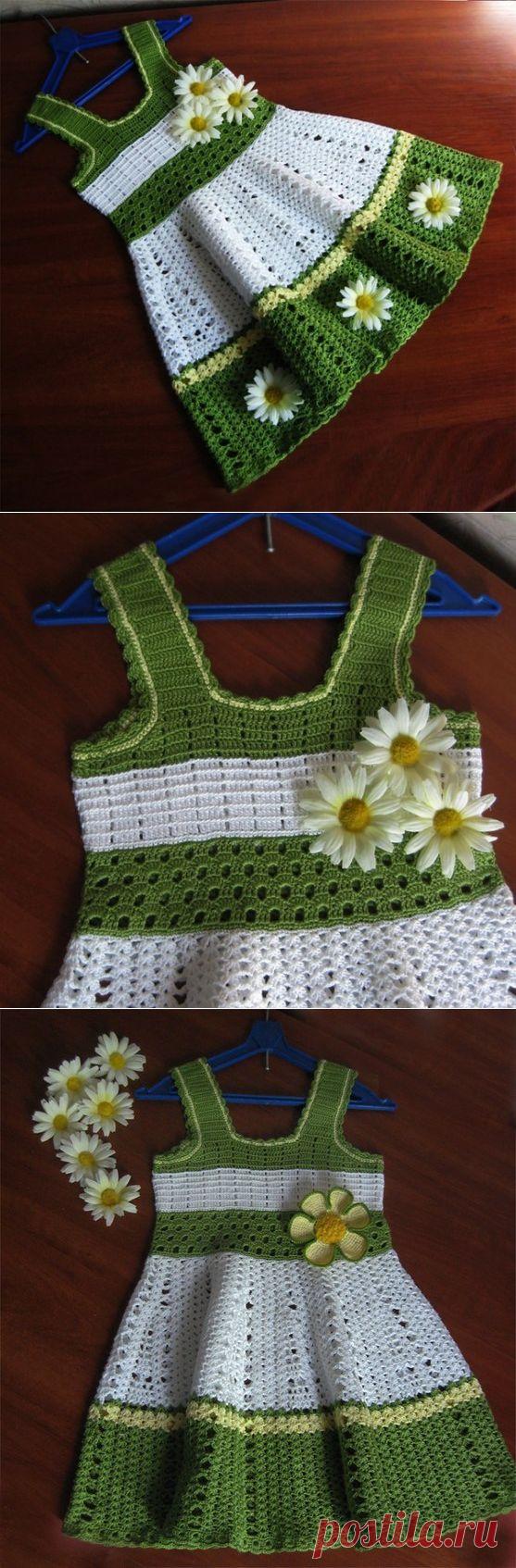 Ромашковый сарафанчик для девочки